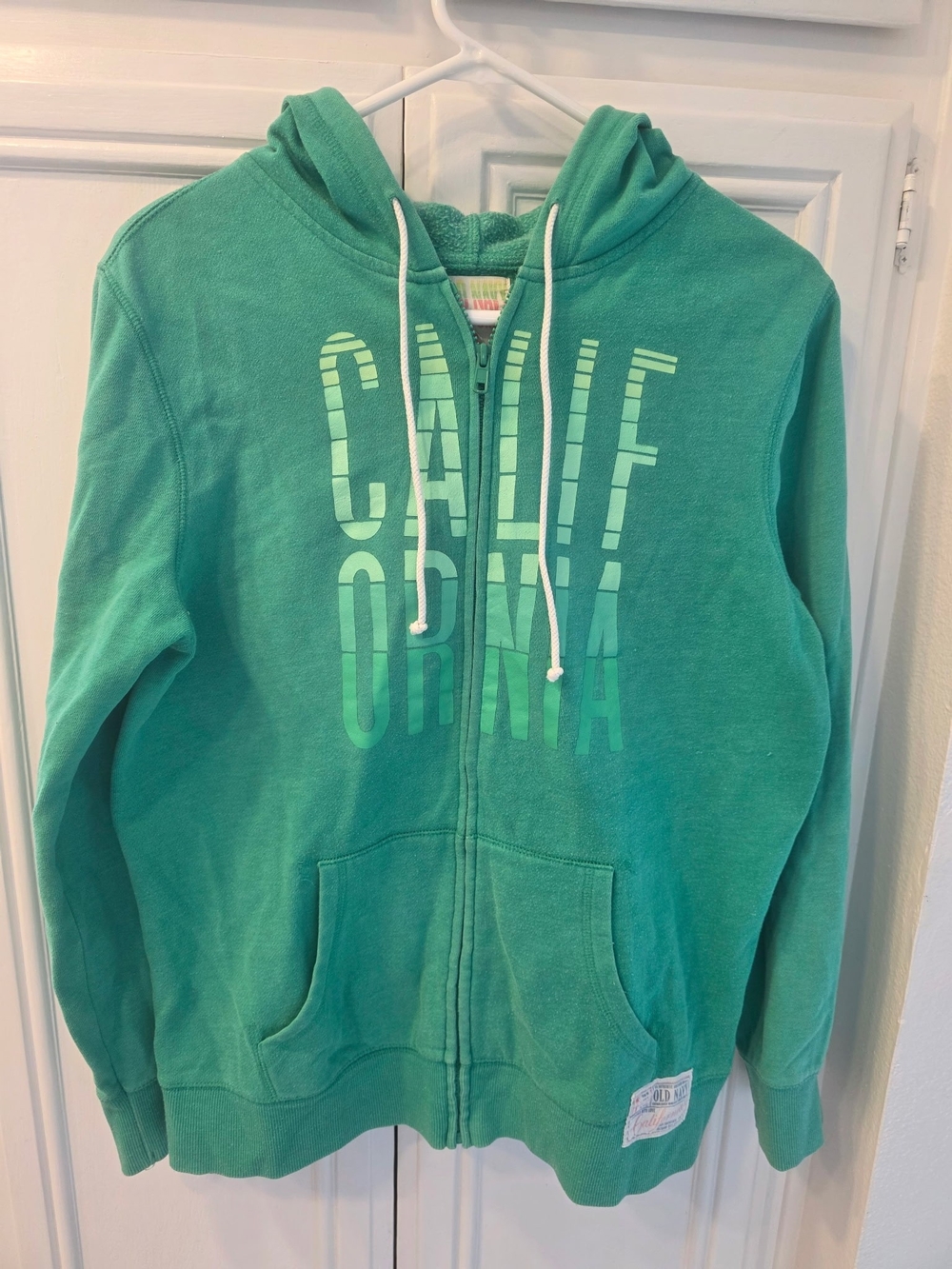 Old Navy Women's Green Zip-Up Hoodie ~ Size Medium